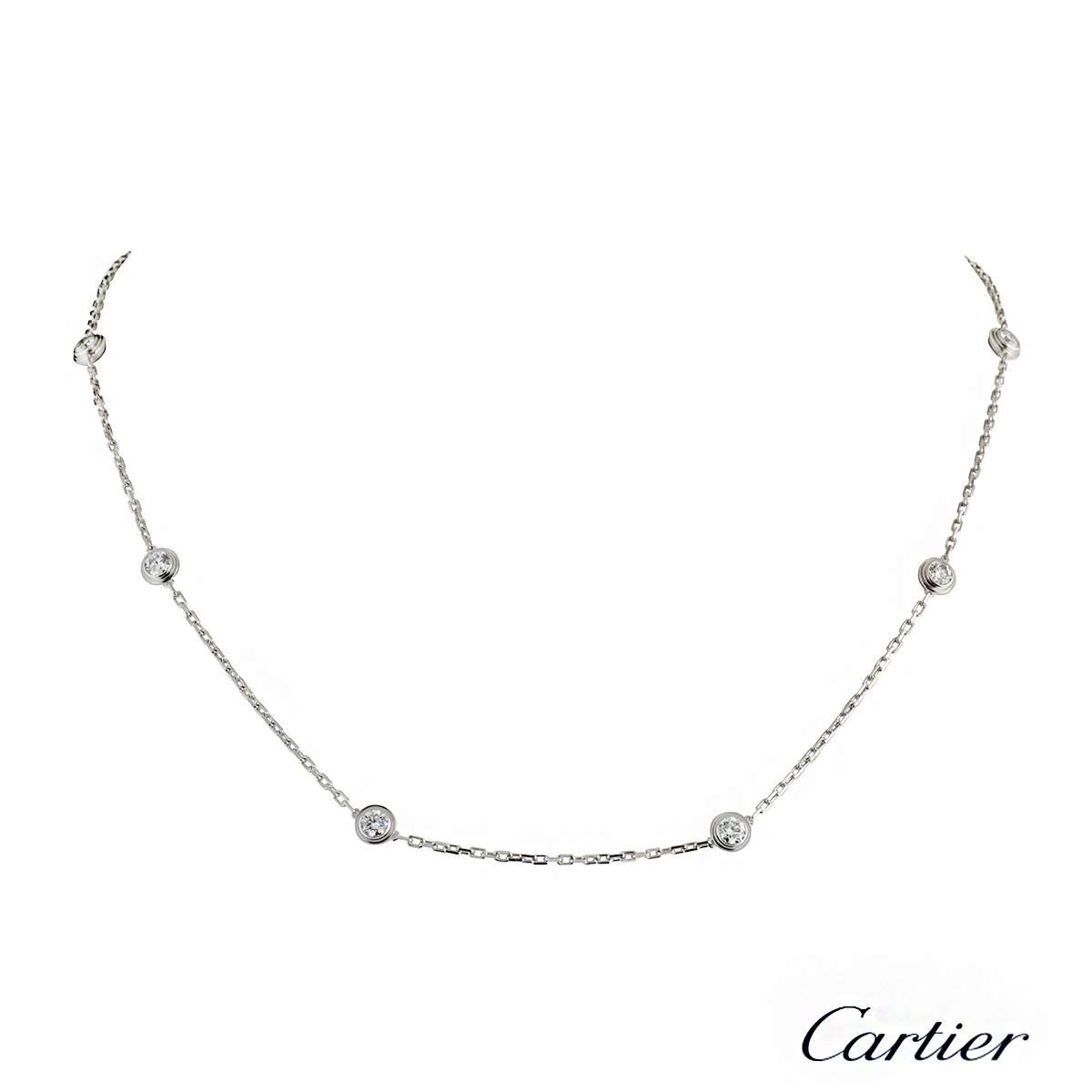 cartier diamond legers necklace